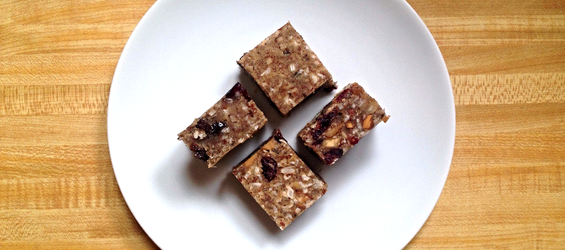 plated homemade energy bars